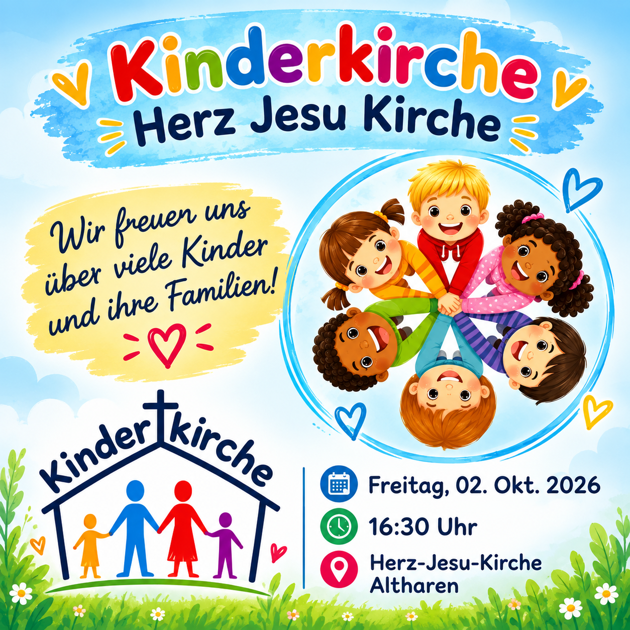 Fr., 02.10.2026, 16:30 Uhr Kinderkirche Herz Jesu Kirche in Altharen