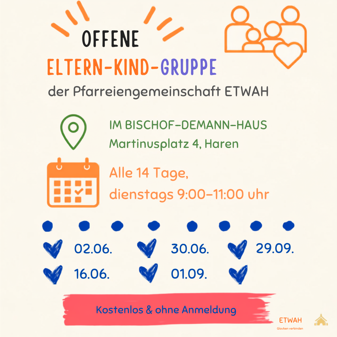 Di.,01.09.2026, 9-11 Uhr Offene Eltern Kind Gruppe im BDH