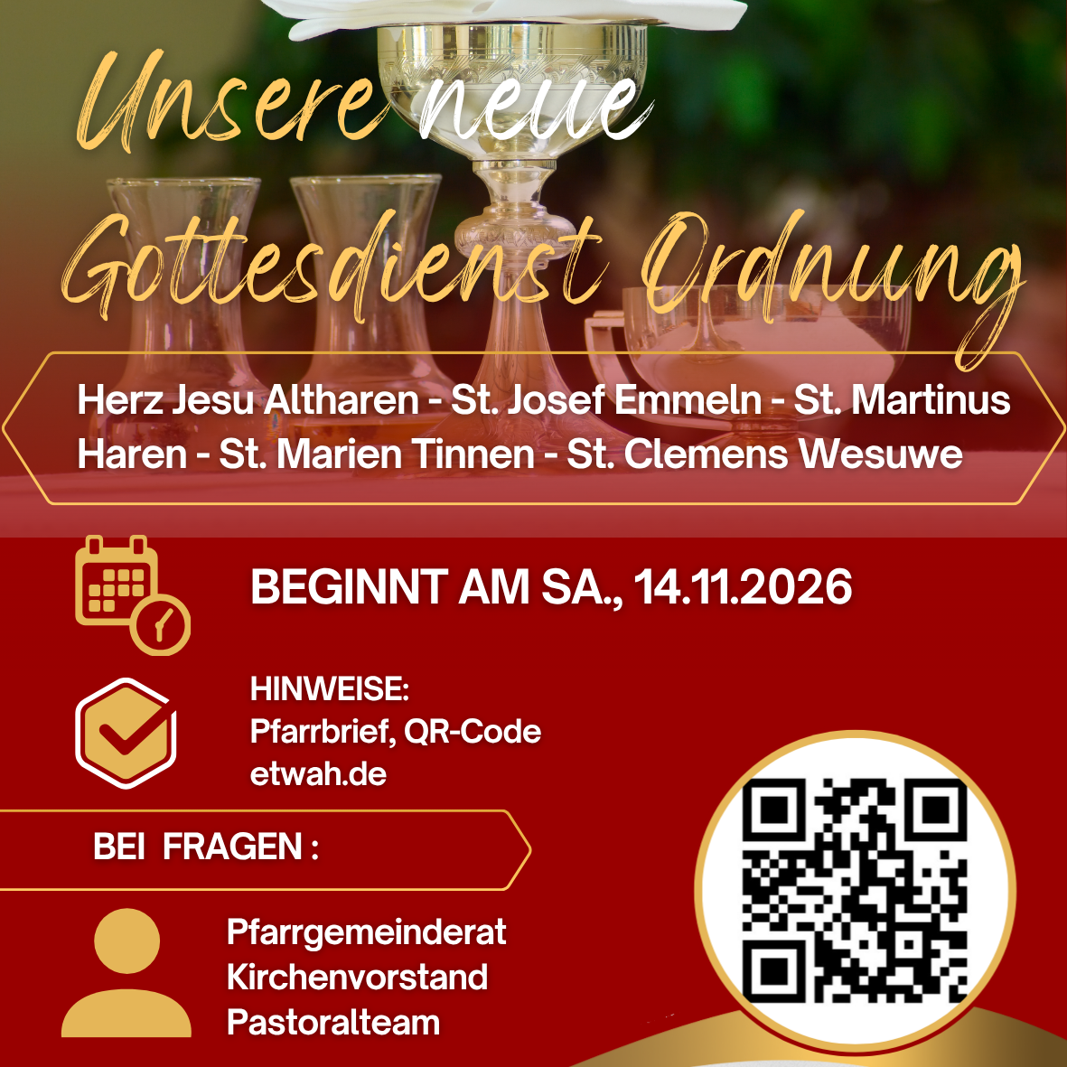 Unsere neue Gottesdienst Ordnung